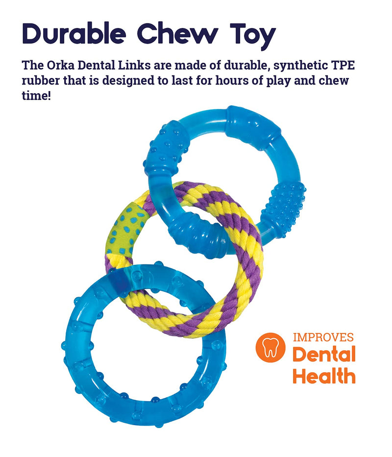 Petstages Orka Dental Links Dog Chew Toy Dental Links - Multi Small Breeds & Puppy - BeesActive Australia
