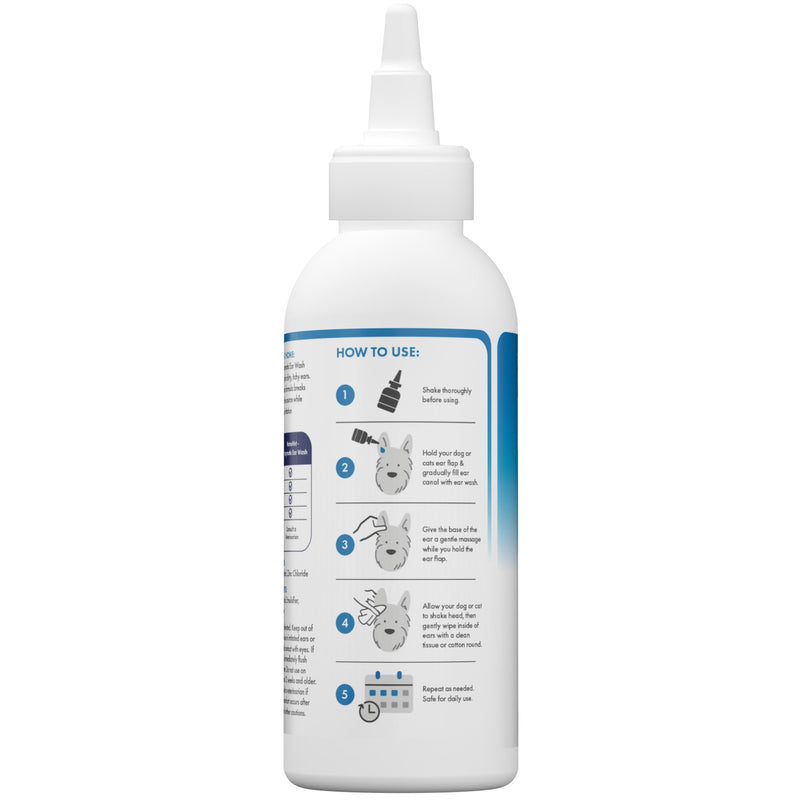 TropiClean HomeVet Enzymatic Dog Ear Cleaner, Vet Recommended Treatment for Dogs and Cats, Safe Daily Ear Cleaning Solution, USA Made, 2oz Enzymatic Ear Cleaner, 4oz