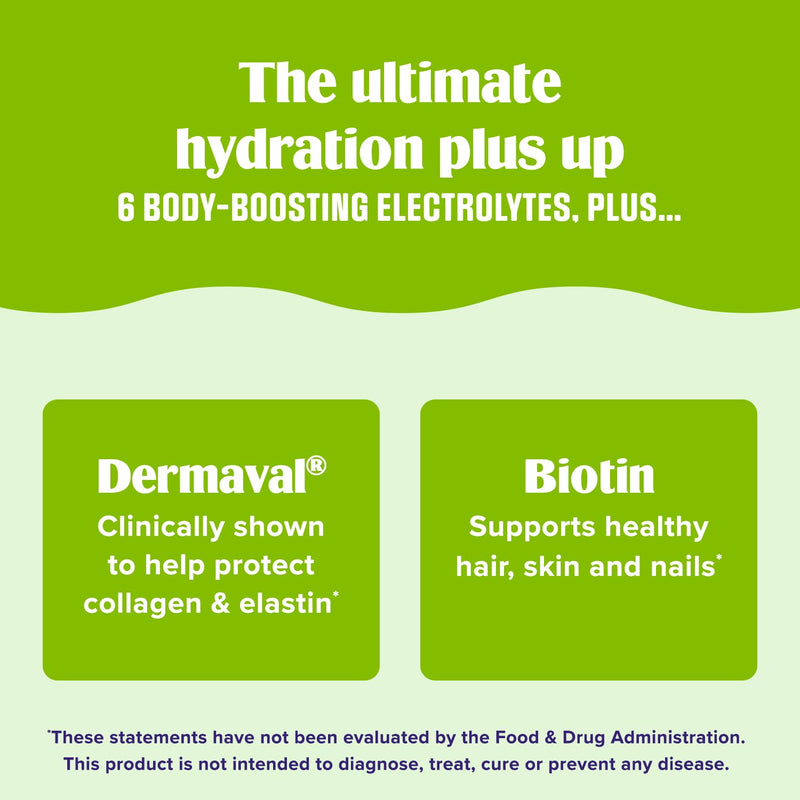 Ultima Replenisher Collagen Defense, Kiwi Strawberry, 13 Stickpacks | Daily Zero Sugar Supplement & Electrolyte Powder Hydration Packets with 6 Key Electrolytes, Dermaval & Biotin for Skin Health