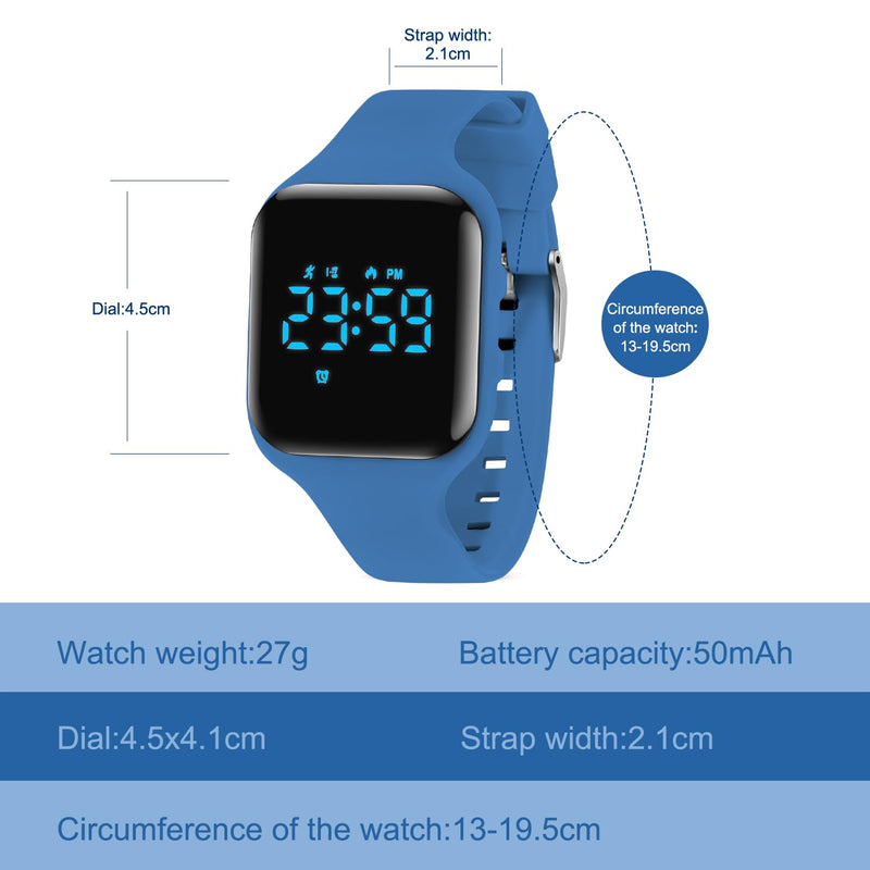 BEN NEVIS Kids Watch, Digital Watch for Boys Girls, Sport Watch with Fitness Tracker, Alarm Clock, Stopwatch, No App and Waterproof, Watch for Kids Ages 5-12 56-SeaBlue - BeesActive Australia