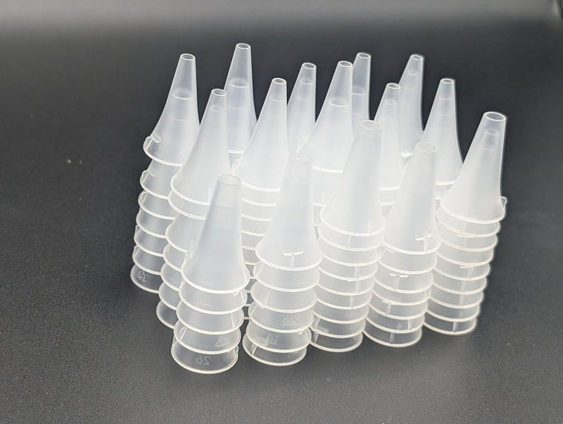 120 Translucent Otoscope Specula 5 mm Adult, 3mm Child, and 2.5mm Infant Size (40 of Each Size) for 4th and 5th Generation Dr Mom Otoscope Important- NOT for Dr Mom 3rd Gen and Original otoscopes - BeesActive Australia
