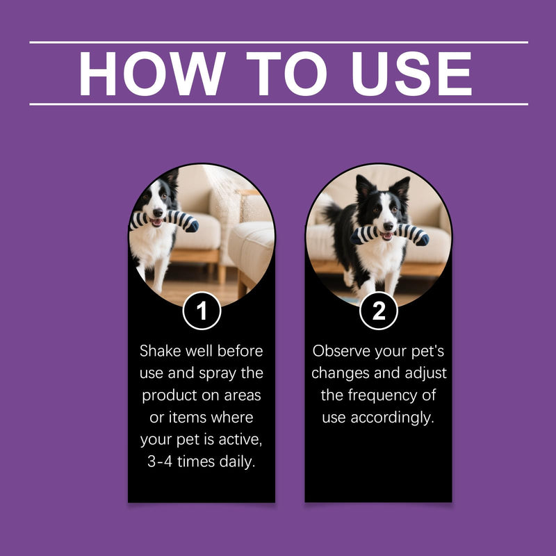 Pet Calming Spray for Dogs & Cats, Calms for Anxiety Helps Reduce Stress, Calming Diffuser for Use Around the House & Travelling, Soothing Spray for Blankets Carriers Pet Bedding, Gentle Formula 100ml
