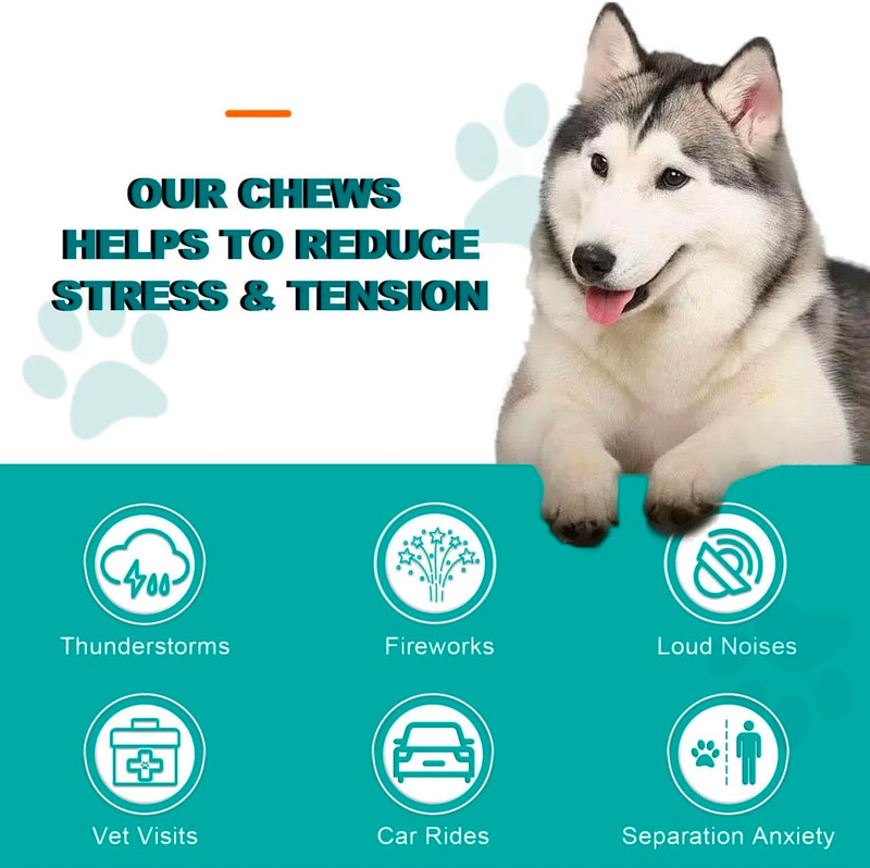 Szymoney Improved Hemp Calming Chews for Dogs, 150 Count, Stress and Anxiety Relief, with Chamomile and Valerian Root, 330g (Duck)