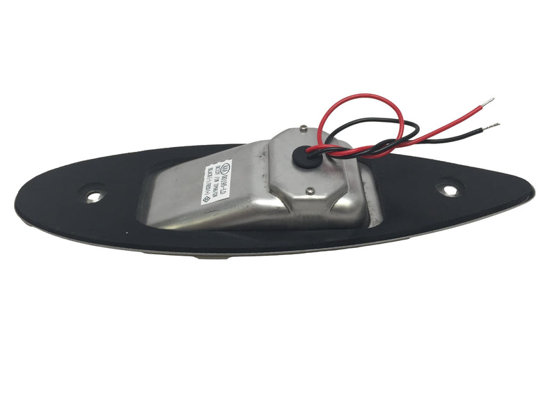 Pactrade Marine Boat Navigation Light Pair of LED Flush Mount Sidelight Red & Green Shark Eye Side Bow Teardrop Lights SS Vertical Mount 12V Signal Lights for Small Boat, Pontoon, Sailing, Skiff