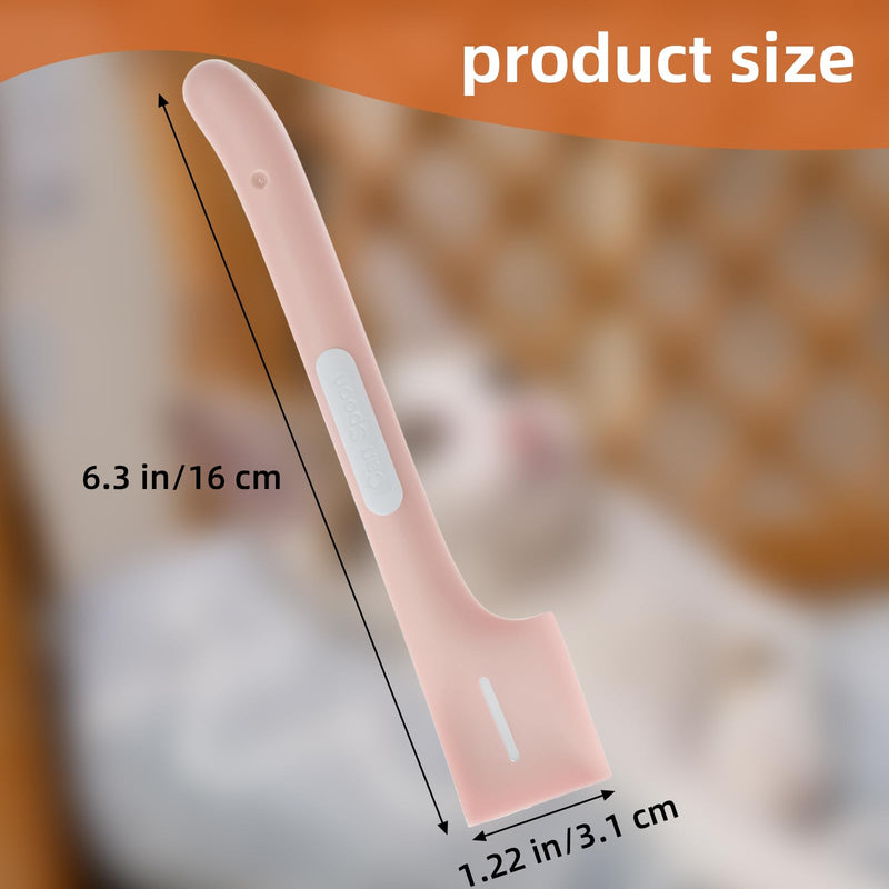 3 Pcs Pet Food Can Spoon Silicone Cat Food Can Supplies Pet Canned Mixing Spoons Mini Spatula Spoon Dog Food Scoop for Dogs and Cats Wet Food Feeding (Pink/Grey/Pink) - BeesActive Australia