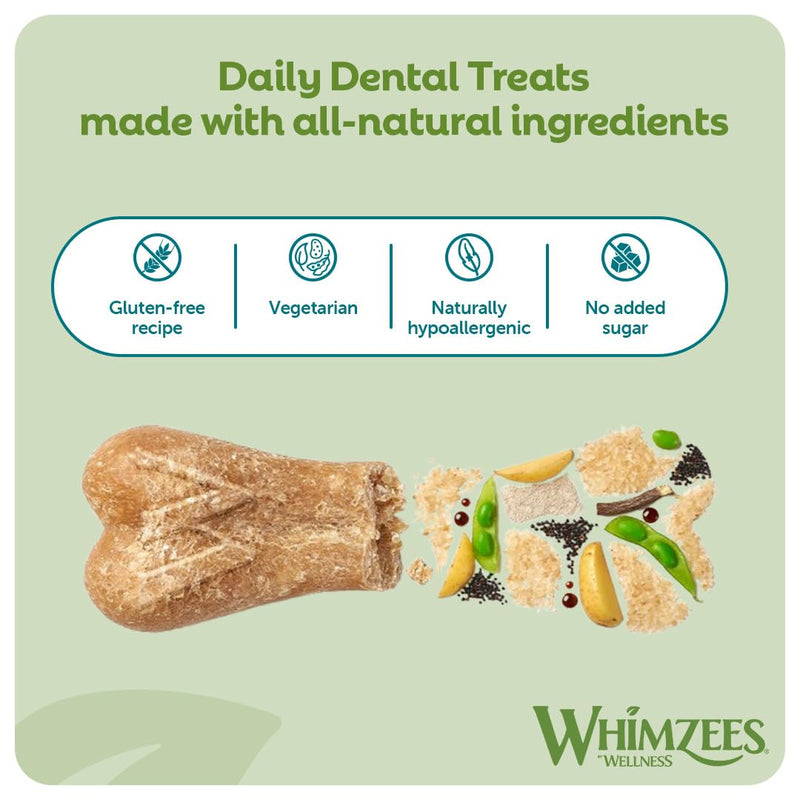 WHIMZEES Rice Bone M/L, 9 Pieces – Dog Dental Stix, Size M/L, Dog Dental Sticks for Medium and Large Breeds, Natural and Grain Free, Rawhide-Free, Vegetarian, No Added Sugar 9 Count Ricebone