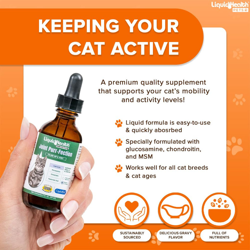 LIQUIDHEALTH Pets K9 Glucosamine Chondroitin Supplement for Dogs & Puppies & Joint Purr-Fection Hip & Joint Glucosamine Drops for Cats & Kittens - Pet Supplement Bundle for Joint Health & Mobility - PawsPlanet Australia