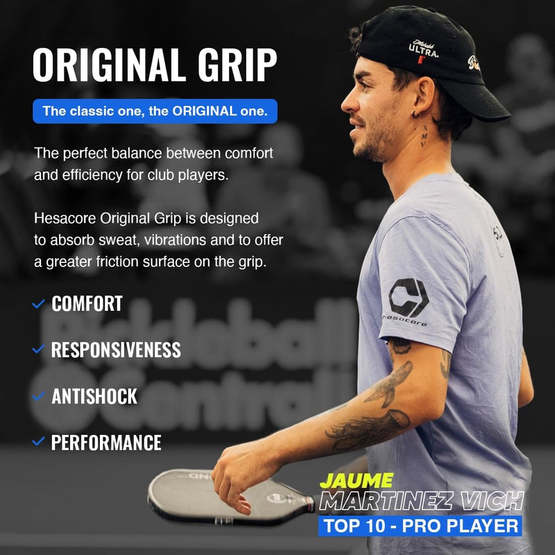 Pickleball Paddle Grip - 5.25in - Regular Feel - Supports Tennis Elbow, Enhances Grip Strength, Reduces Vibration with Finger Support and Anti-Sweat Design Small - BeesActive Australia