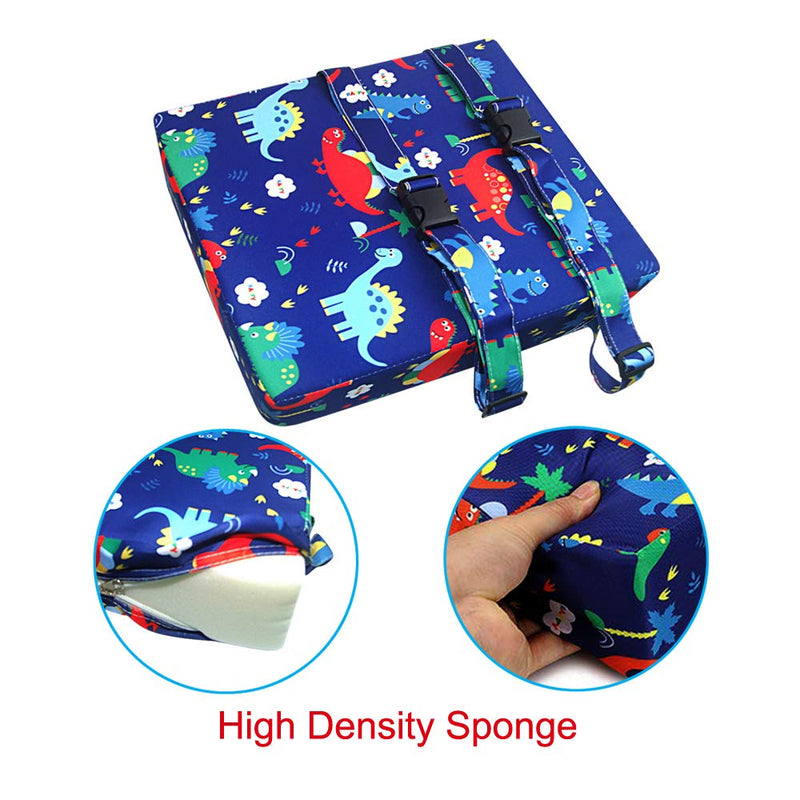 Dining Chair Heightening Cushion Portable Dismountable Adjustable Highchair Booster for Baby Toddler Kids Infant Washable Thick Chair Seat Pad Mat (Dark Blue) Dark Blue - BeesActive Australia