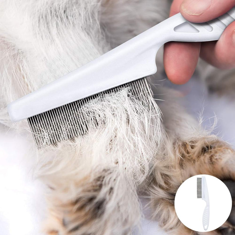 4 PACK Pet Hair Comb Flea Comb Multifunctional Pet Hair Comb Flea Tear Stain Removal Cat Comb Pets Grooming Comb Kit for Grooming and Dehairing Face and Paws - BeesActive Australia