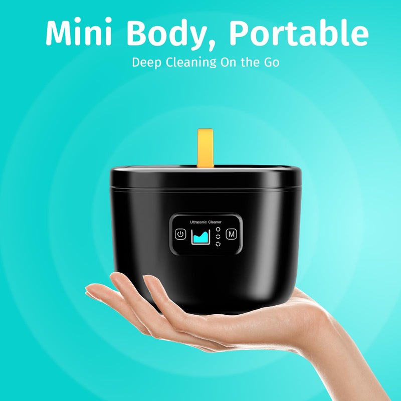Ultrasonic Cleaner for Retainer, Dentures, Mouth Guard, Aligner, Whitening Trays, 255ML 43kHz Jewelry Cleaner Ultrasonic Machine, Portable Ultrasonic Retainer Cleaner for Home Travel, Ideal Gift - BeesActive Australia