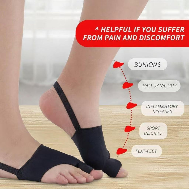 2PCS Bunion Corrector for Women & Men,Big Toe Separators-Bunion Splint-Bunion Pads-Hammer Toes Straightener-Toes Spacers Pain Relief, Comfortable & Breathable for Day/Night Black - BeesActive Australia