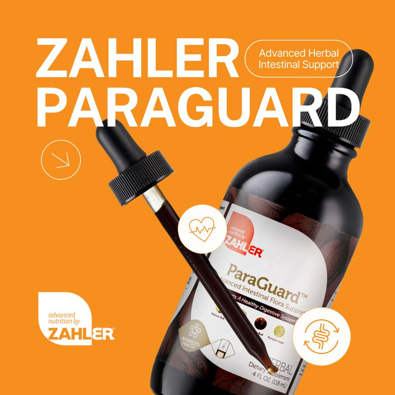 Zahler - ParaGuard Liquid Drops - Gut Health Supplement - Formula has Wormwood, Garlic Bulb, Pumpkin Seed, Clove & More - Natural Support for Humans - Certified Kosher (4 Oz) (4 oz., Drop) 4 Fl Oz (Pack of 1)