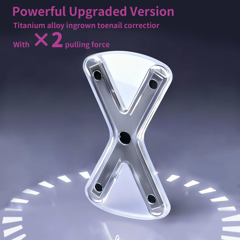 10 Patchs X-Shaped Upgrade Titanium Alloy Ingrown Toenail Corrector,At Home Ingrown Toenail Treatment for Man and Women,Ingrown Toenail Removal Kit,Curved Toenail Straightener (1 Count (Pack of 16)) 1 Count (Pack of 16)