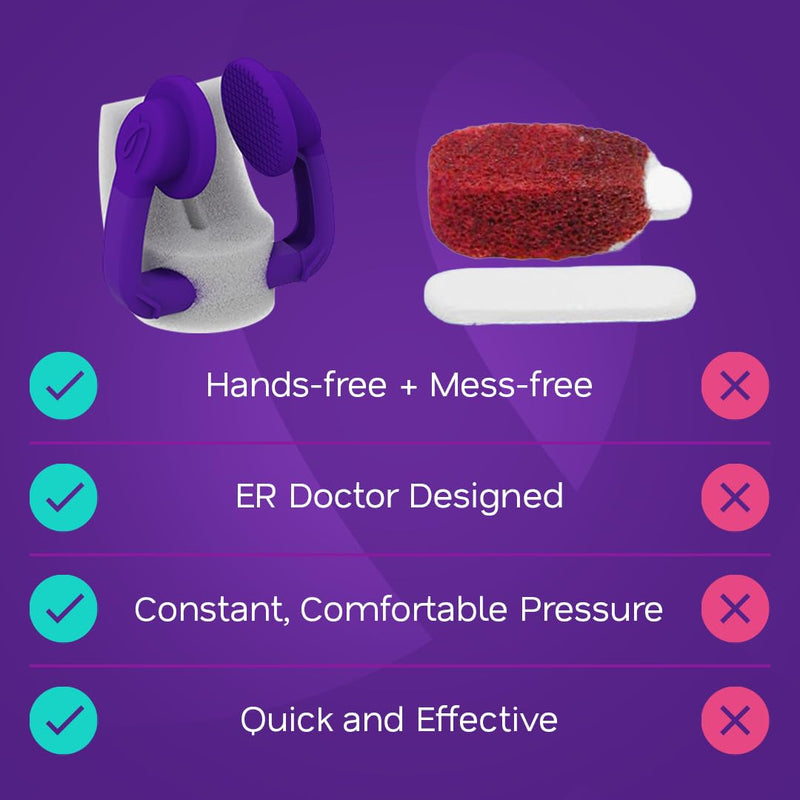 Nosebleed Rescue for Adults – Hands-Free Nasal Relief, Stop a Nosebleed Fast – ER Doctor Designed for Healthcare Pro, Sports & Home Use – 1 Reusable Device with 7 Sponges & Case Starter Kit (1 unit) Adult