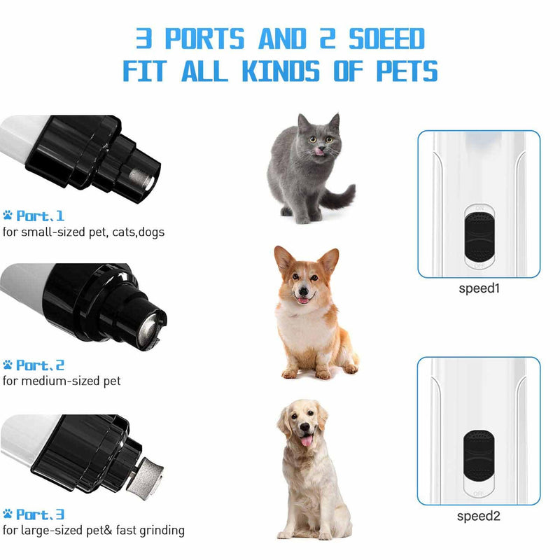 Silent Grind Pro for Dogs, SilentGrind Pro, Silent Grind Pro Dog Nail Trimmer, New Electric Dog Nail Clippers for Dog Nail Grinders Rechargeable, Pet Poochie Nail Grinder, Pet Paws Grooming Tool (1PC) 1PC - BeesActive Australia