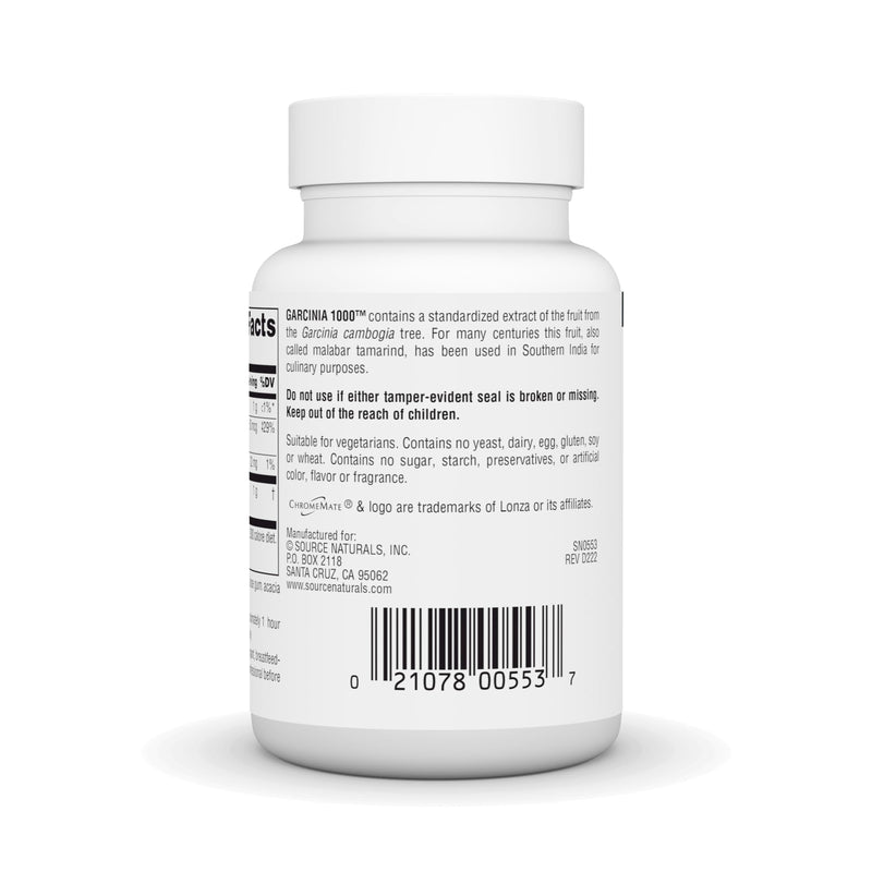 Source Naturals Garcinia Garcinia Cambogia Extract, 1,000 MG- 42 Tablets 42 Count (Pack of 1)