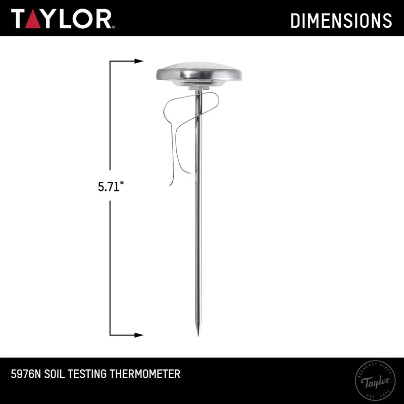 Taylor Soil Testing Thermometer, Gardening Tool for Plant Care, Gardening, Lawn, Farm, Outdoor Use, 4" Inch Stem - BeesActive Australia