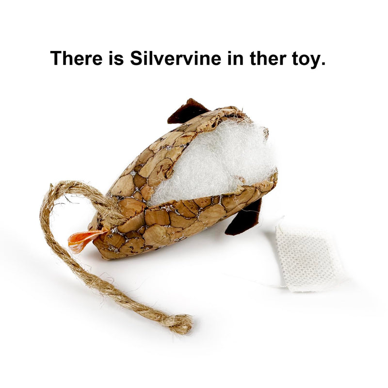 Cat Mouse Toy with Catnip Matatabi Silvervine,Cat Chew Toy,Interactive Catch Play Mouse Toy for Indoor Cats,Kittens. Long Mouse - BeesActive Australia