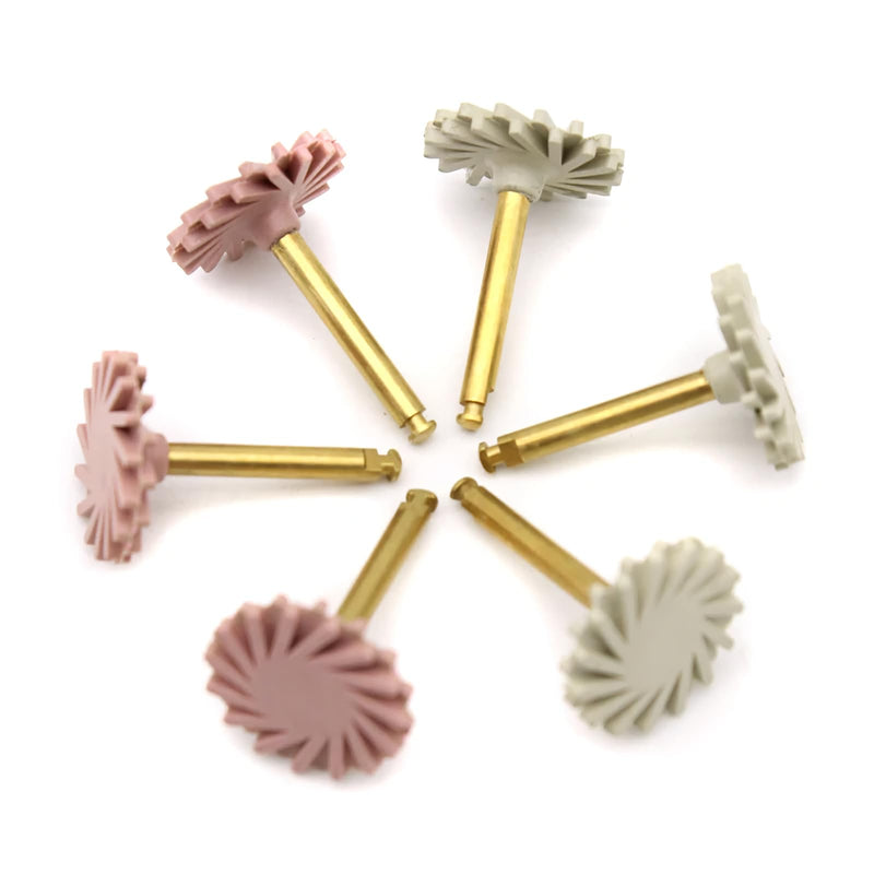 Dental Polishing Wheels, Dental Composite Resin Polishing Discs Rubber Wheel, 2-Step Polishing Diamond System Dental Lab Tool
