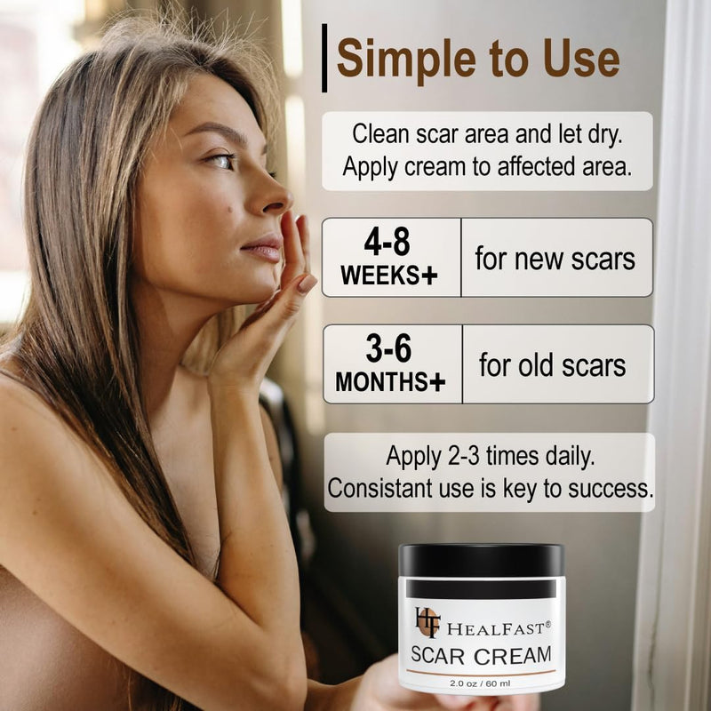 HealFast The Original Scar Cream for Stretch Marks – Soothes, Nourishes and Refreshes Skin – Using Ovasome Technology with Allantoin & Alpha LIpoic Acid – 2 Oz/ 60 ml - BeesActive Australia
