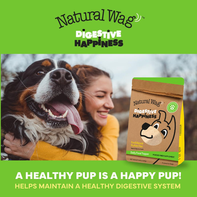 Natural Wag 100% Psyllium Fiber for Dogs – Supports Digestive Health, Relieves Occasional Constipation & Diarrhea, and Promotes Optimal Stool & Overall Wellness. - PawsPlanet Australia