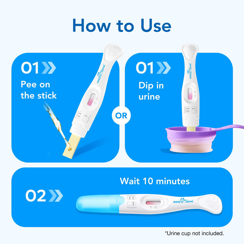 Easy@Home FSH Test Kit for Women - At-Home Hormone & Cycle Tracking with Premom App | Midstream Urine Test for Female Hormone Tracking | Reliable & Quick Results | 5 Tests