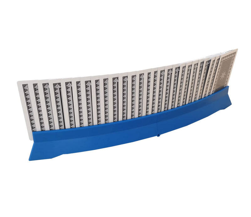 2 Pack Playing Cards Holder for Bridge Canasta Card Game - Foldable Card Holders for Playing Cards - Curved Playing Card Rack for Adults Seniors Arthritis 2 blue