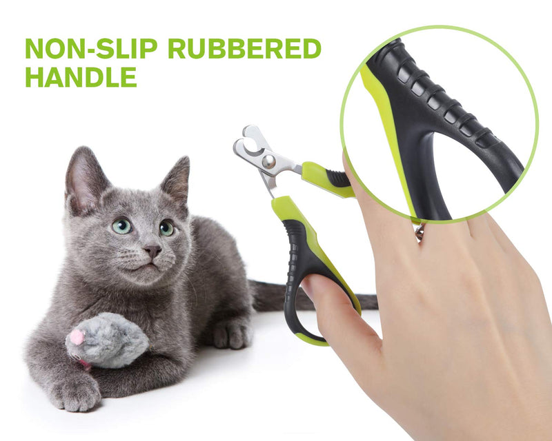 pecute Cat Claw Scissors, Cat Scissors Great for Beginners, Cat Nail Cutter Stainless Steel, Cat Nail Scissors Light, Claw Care for Puppies Cats Rabbits Small Animals (Green) - BeesActive Australia