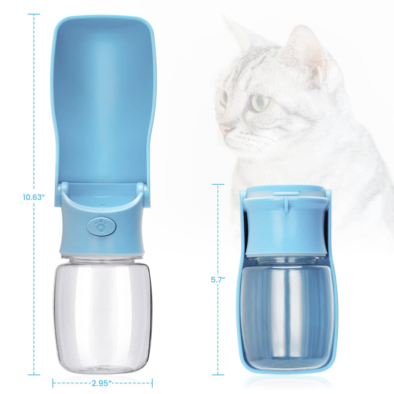 Foldable Dog Water Bottle - Portable Dog Water Dispenser | Leak Proof & Food Grade Plastic Dog Travel Water Bottle | Pet Water Bottle for Dog Cat Outdoor Walking Hiking Travel（Sky Blue） Sky Blue 12oz - BeesActive Australia