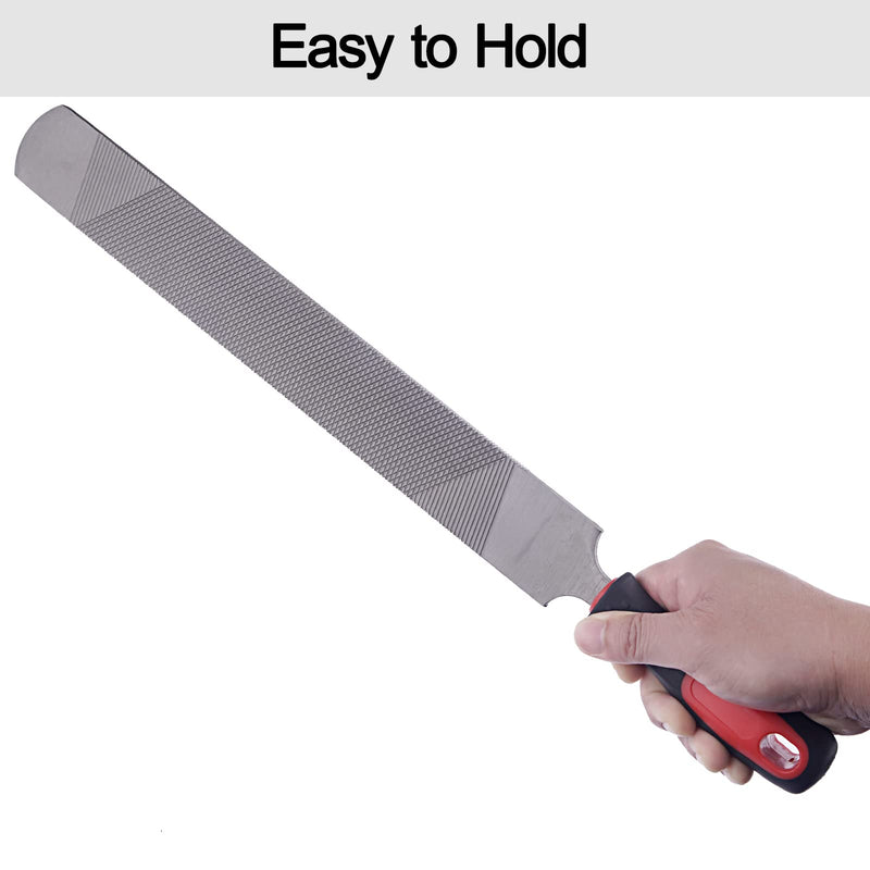 Horseshoe File, 18 Inches Black Farrier Hoof Rasp Tool with Handle, Suitable for Repair Horse Hooves, Goat Hooves, Cow Hooves and Wood Working - BeesActive Australia