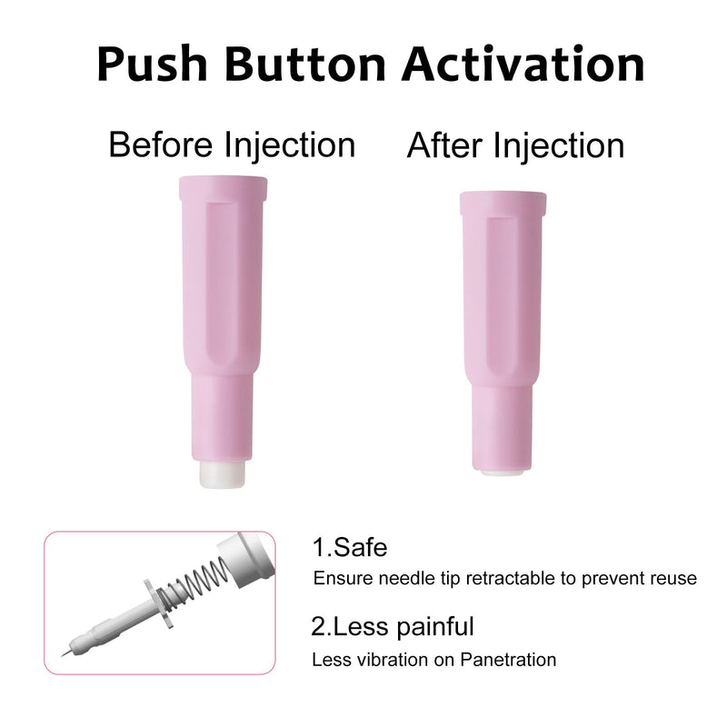 Safety Lancets, Sterile, Top Push Button Activated, Single-Use,1.8 mm, 100 Count, 1 Pack (30G x 1.8 mm) 30G x 1.8 mm - BeesActive Australia