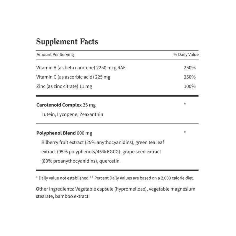 Snap Supplements Eye Health, Lutein, Zeaxanthin, Bilberry, 60 Capsules | Lycopene, Antioxidant Complex, Polyphenol Blend, Doctor Formulated, Vegan, Gluten Free, Non-GMO, Dietary Supplement Adults