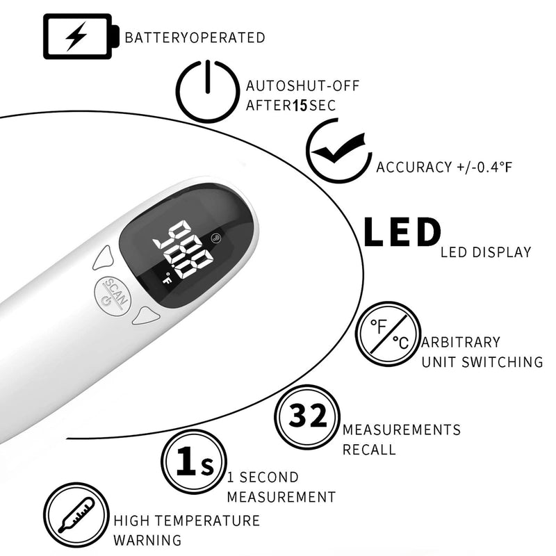 Pet Thermometer for Dog cat Rechargeable Infrared pet Ear Thermometer 1 Second Reading Fast and Accurate Temperature Detection, ℉/℃ Switchable - BeesActive Australia