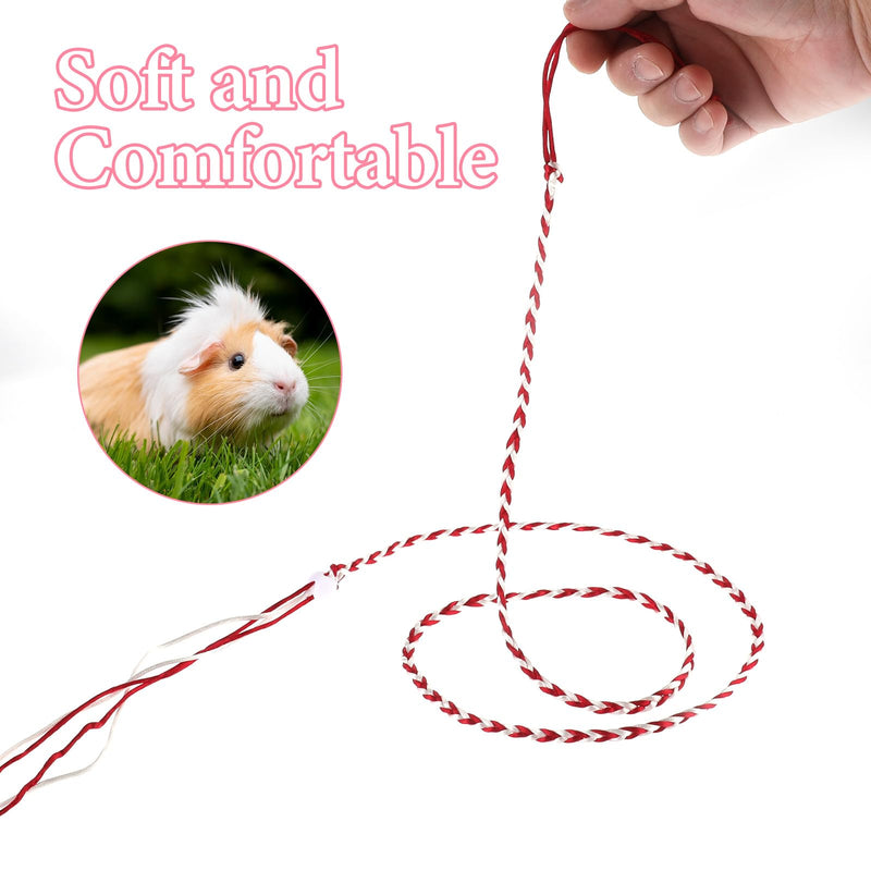 4 Pack Hamster Leash Harness Adjustable Rat Leash Harness Pet Collars for Pig Ferret Mouse Chinchilla Rabbit Guinea Squirrel Small Animal - BeesActive Australia