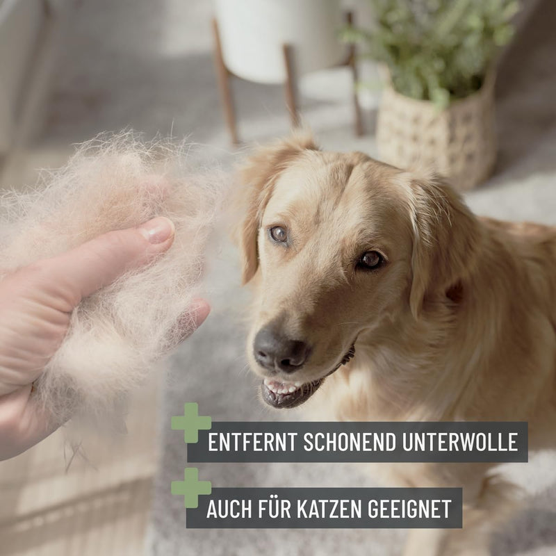 ReaVET dog brush & cat brush undercoat brush for long hair I large breeds (size M-L) I removes undercoat & tangles I with massage effect & top hair protection I fur brush for dogs, cats large breeds (size M-L) - BeesActive Australia
