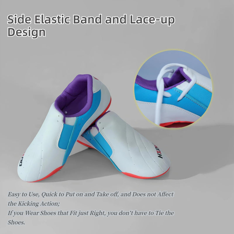 Upgraded Taekwondo Martial Arts Shoes Indoor Training Karate Shoes Lightweight and Soft for Kids Youth Adult 10.5 - BeesActive Australia