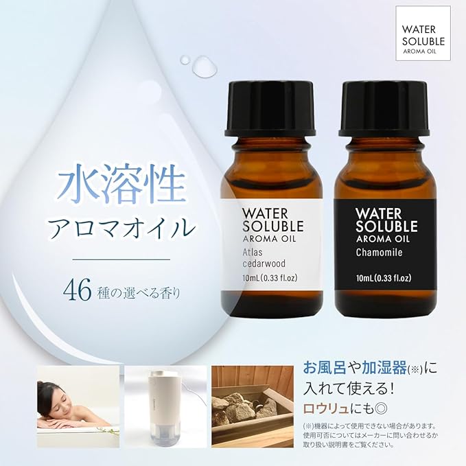 Water Soluble Aroma Oil, 0.3 fl oz (10 ml), Aroma Diffuser, Aroma Essence - BeesActive Australia