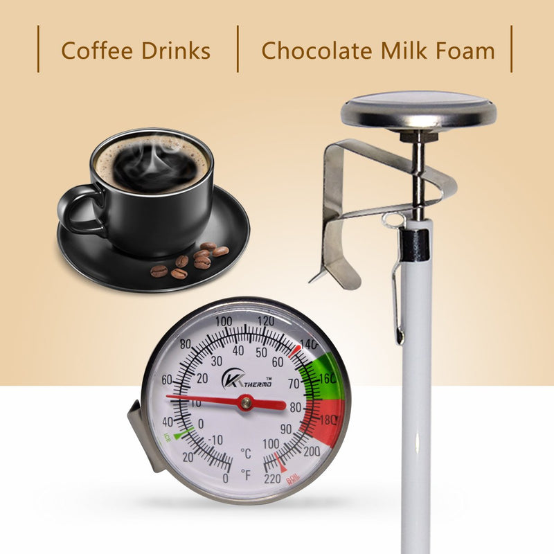 KT THERMO Instand Read 2-Inch Dial Thermometer,Best for The Coffee Drinks,Chocolate Milk Foam 0~220℉ - BeesActive Australia