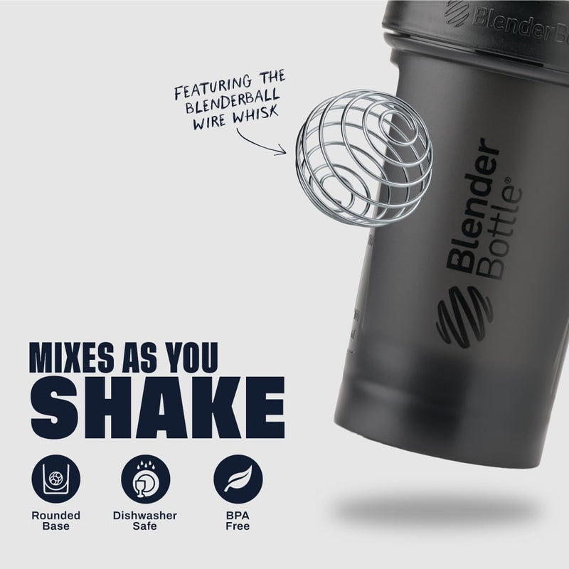 BlenderBottle Classic V2 Shaker Bottle Perfect for Protein Shakes and Pre Workout, 28-Ounce, Black, 2 Pack 28 oz (Pack of 2) - BeesActive Australia