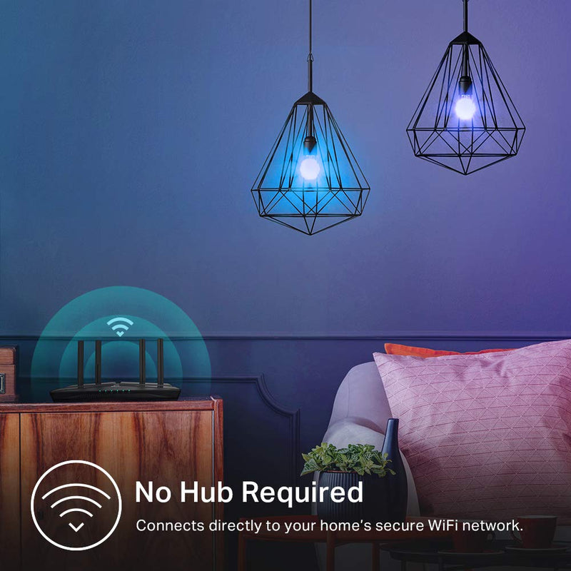 Kasa Smart Light Bulbs, Full Color Changing Dimmable Smart WiFi Bulbs Compatible with Alexa and Google Home, A19, 9W 800 Lumens,2.4Ghz only, No Hub Required, 4 Count (Pack of 1), Multicolor (KL125P4) 800 Lumens, 4-Pack - BeesActive Australia