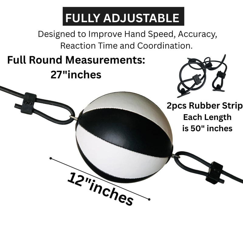 Double End Boxing Ball with Steel Rings – Reflex Speed Punching Ball for Training, Dodge Ball for Boxing, MMA, Dual End Bag for Home & Gym Workout - BeesActive Australia