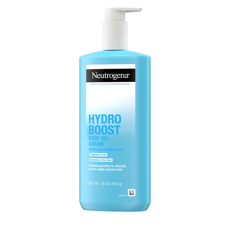 Neutrogena Hydro Boost Body Moisturizing Gel Cream with Hyaluronic Acid, Non-Greasy & Fast Absorbing, Lightweight Hydrating Body Lotion for Normal to Dry Skin, Fragrance-Free, 16 oz 16 Fl Oz (Pack of 1)