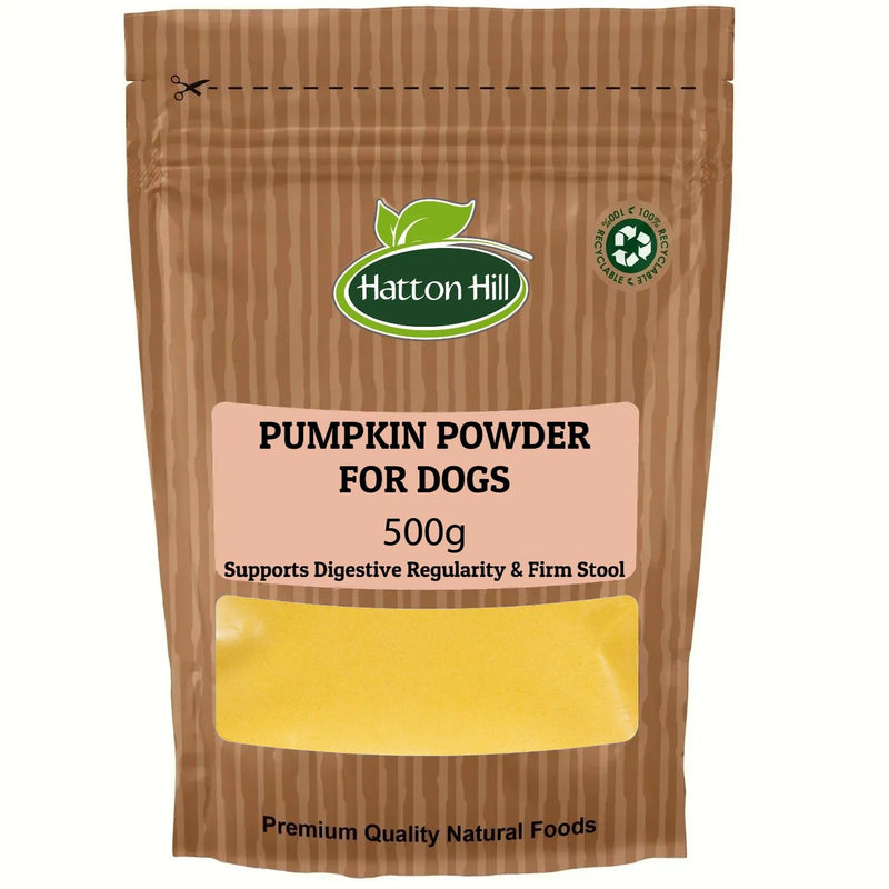 Pumpkin Powder for Dogs 500g by Hatton Hill, Supports Prebiotic Fiber Source & Nutrition - Helps Loose Stool and Gut Inflammation