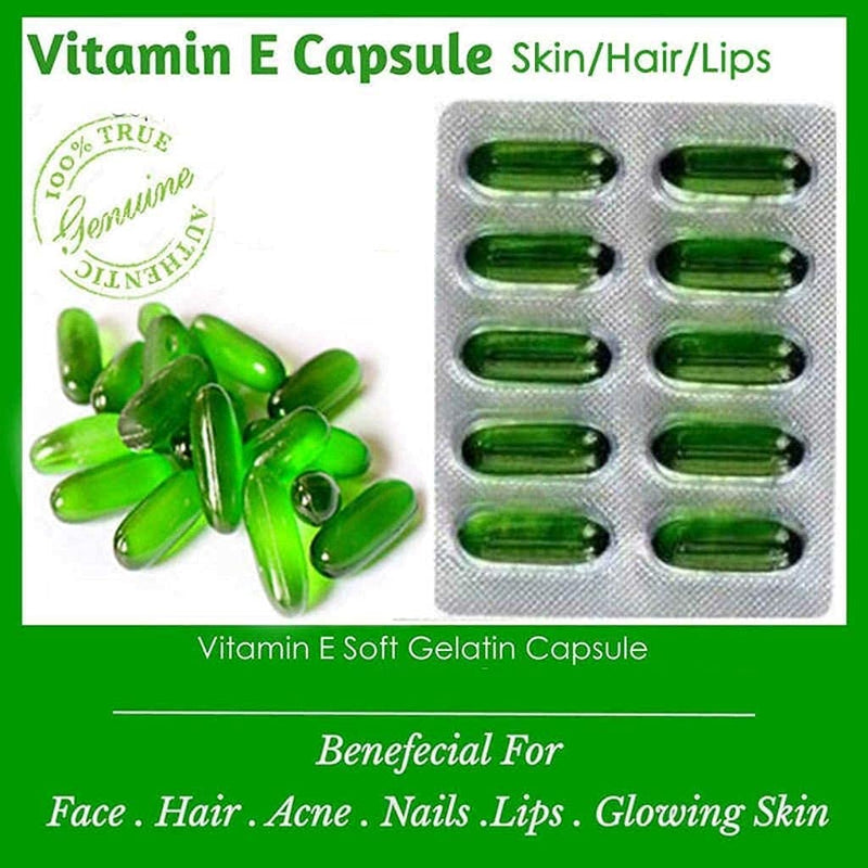 50 Evion Capsules Vitamin E For Glowing Face,Strong Hair,Acne,Nails, Glowing Skin 400mg - BeesActive Australia