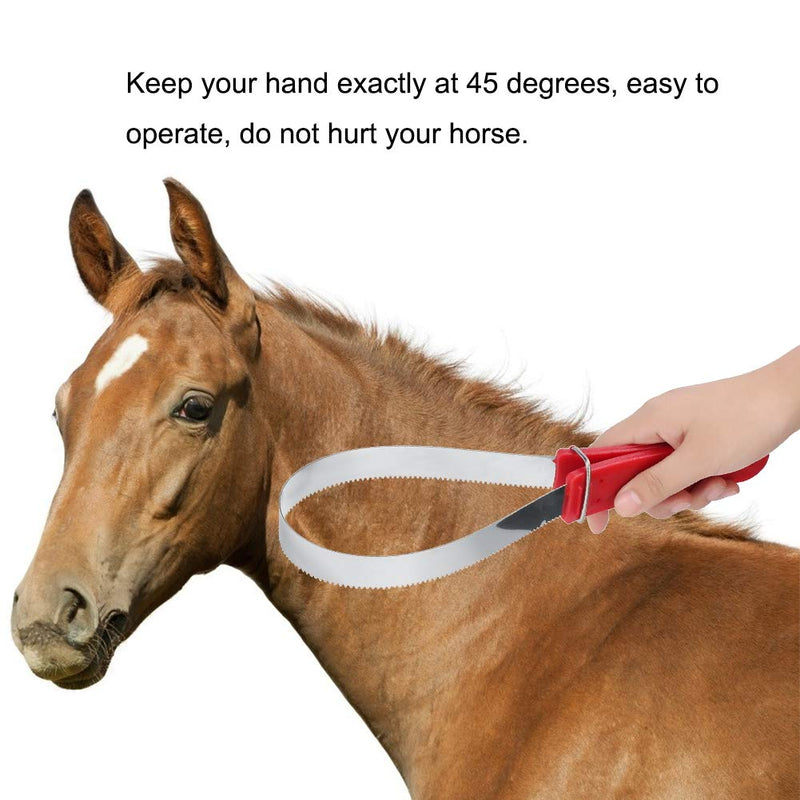 Stainless Steel Shedding Blade, Dog Shedder Scraper Tool Nonslip Handle, Grooming Scratching Accessory for Dogs, Horse - BeesActive Australia