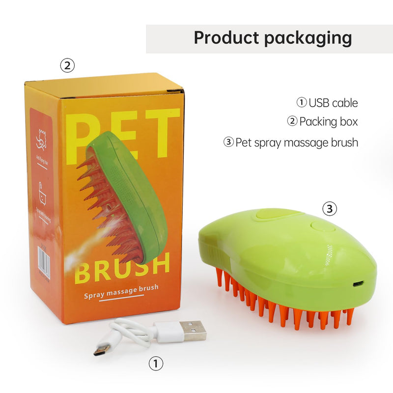Cat Steam Brush for Shedding, 3 in 1 Cat Steamy Brush - Cat Hair Brush/Bath Brush/Cat Massager for Indoor Cats, Misty Brush Cat Comb with Steam, Multifunctional Pet Steaming Brush - BeesActive Australia