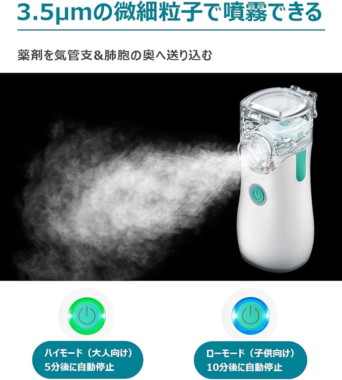 Nebulizer Nebulizer Ultrasonic mesh type Inhaler For inhalation liquid Can be used even when tilted Quiet Lightweight and compact Convenient to carry Easy to wash Home use MY-130 - BeesActive Australia