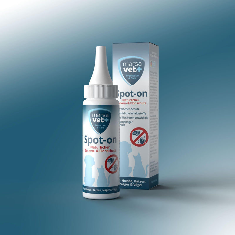 Marsavet Spot-on Natural Tick and Flea Protection for Pets 50ml, flea and tick repellent for cats and dogs, birds and rodents, for all ages and breeds - BeesActive Australia