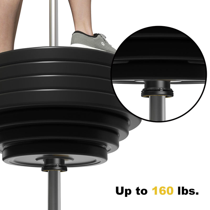 POWER GUIDANCE Fitness Barbell Clips 2" (Pair) - Quick fix Olympic Barbell Clamps & Collars for Secure Weightlifting & Powerlifting - Barbell Clips for Bars Black